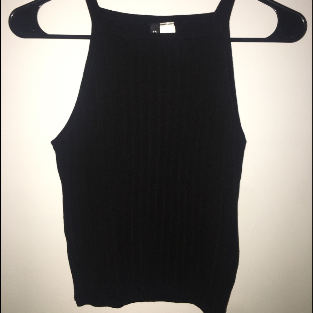 Black Halter (kind of) Tank Top